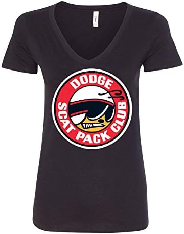 חולצת טריקו של דודג 'סקאט חבילה לנשים V-Neck Women 1970 Dodge Club Logo