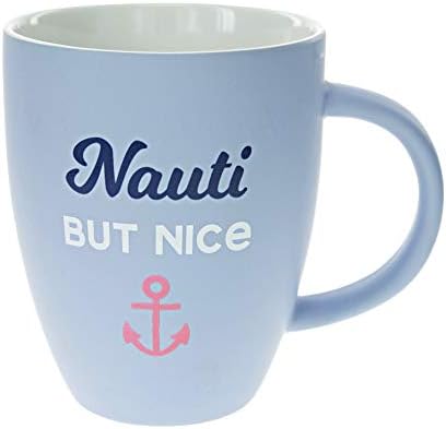 חברת מתנות ביתן Nauti אבל נחמד-גדול 20 עוז חוף חוף או אגם בית קפה ספל קפה, 20oz, כחול
