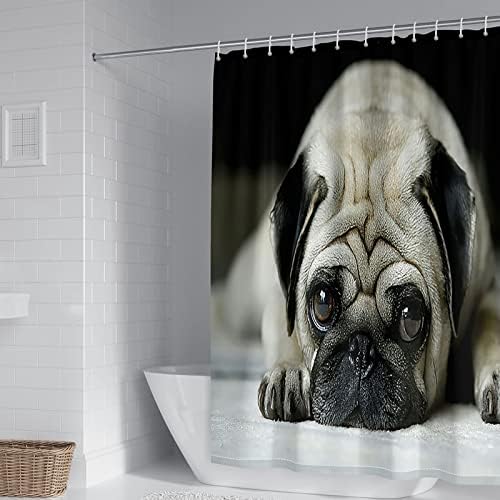 וילון אמבטיה של Bcughia, וילונות חלון אמבטיה קצרים פוג פוליאסטר ביז 'וילונות מקלחת 36 W x 72