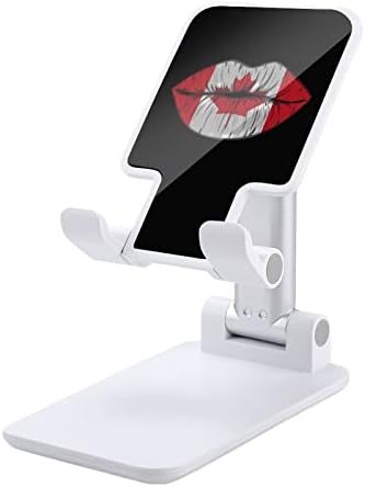 דגל קנדה שפתון שפתיים מצחיק שולחן עבודה מתקפל מחזיק טלפון סלולרי נייד אביזרי שולחן עמדות מתכווננים