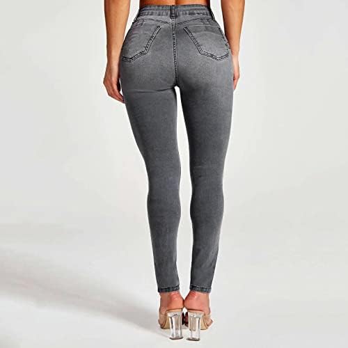 ג'ינס קלאסי נשים ג'ינס אפור אמצע המותניים המותניים מכנסיים מכנסיים כיסים ג'ינס קלאסי ג'ינס ג'ינס ז'ק ז'קט