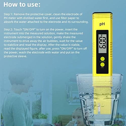 מד דיגיטלי מד PH דיגיטלי מד בדיקת איכות מים עם 0.00-14.00 קמש טווח שתייה אקווריומים של Wate, עבור