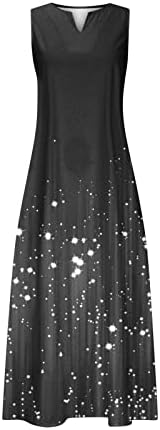 שמלות מקסי של Lcziwo לנשים קיץ מזדמן פלוס בגודל מיכל אלגנטי רופף שמלה ארוכה ללא שרוולים שמלת חוף פרחים