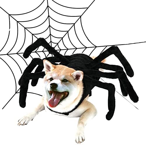 Finevalue Halloween מצחיק עכביש עכביש מצחיק בחזרה חתולים יצירתיים וכלבים בגדי טרנספורמציה גדולה