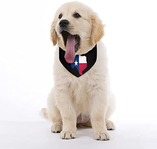 דגל טקסס מפת כלב בנדנה מתכווננת צווארון חיות מחמד צעיף משולש חמוד קרכיט לחתולי כלבים