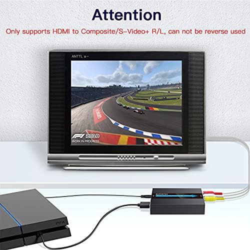 Sunnatch HDMI לממיר SVideo RCA עם S-Video + RCA כבלים, ממיר SVideo HDMI, HDMI לממיר RCA, HDMI