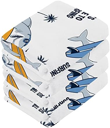 מטליות רחצה של כותנה רכה כותנה סקייטבורד כריש קיץ Surfingfingertip מגבת פנים מטליות פנים סופגות כביסה מטליות