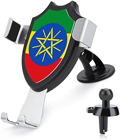 דגל של מחזיק טלפון לרכב של אתיופיה הר האוורר אוניברסלי סלולרי מהדק לאוורור של לוח השמשה של לוח המחוונים