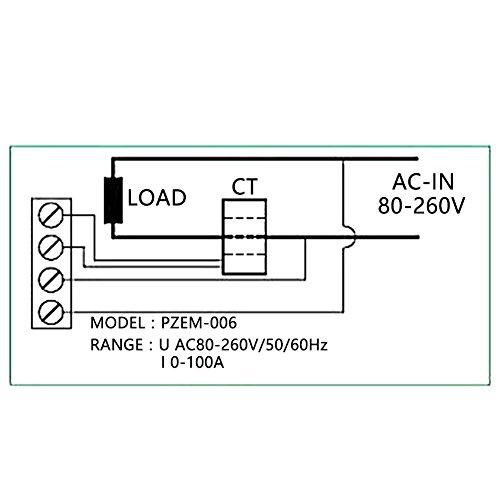 Meter Voltager Meter Digital AC 80-260V 100A מתח זרם וואט קוטש פנל מד מתח מד מתח + CT
