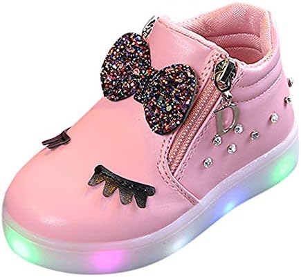 ילדי בנות נעלי ריצה נעלי ילדי תינוק הוביל אור זוהר סניקרס קריסטל קשת מזדמן ספורט נעליים. /