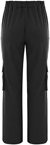 מכנסיים מזדמנים של Miashui נשים פלוס נשים בגודל פלוס מכנסי מטען ישר פלוס מכנסיים מזדמנים בגודל