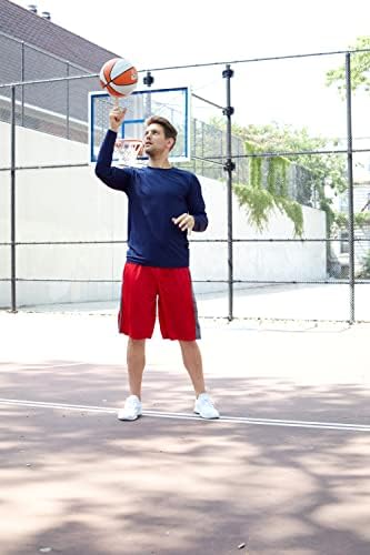 זמן משחק x- 4 מכנסי כדורסל חבילה גברים, גברים פעילים של אימון יבש מהיר מכנסיים קצרים עם כיסים