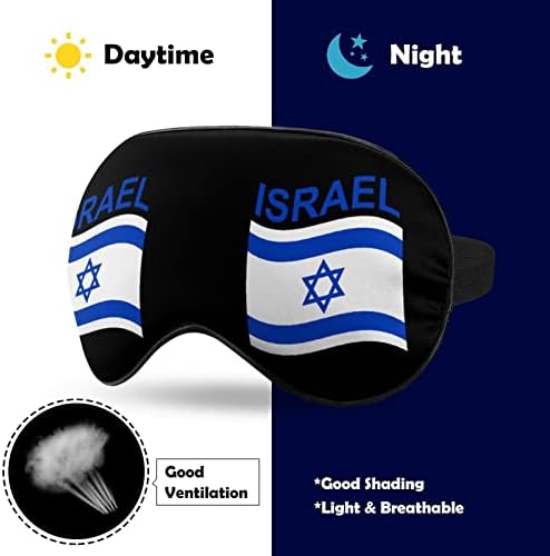 דגל ישראל מסכת עיניים שינה מצחיקה כיסוי עיניים מכוסות עיניים עם רצועה מתכווננת לצלליות לנשים גברים