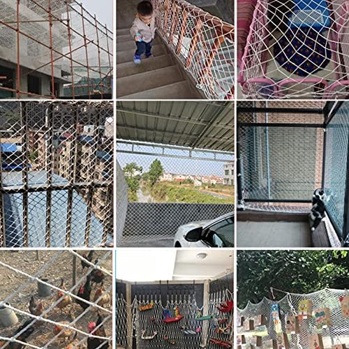 ZXHKZDX רשת בטיחות ילדים, רשת ניילון לבנה, מעקות מרפסת מדרגות רשת הגנה מקורה, רשת חתולים, רשת