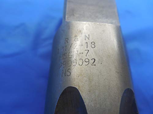 R&N 1 1/2 18 G H7 HS BOTTOING TAP 6 ישר חליל 1.5 1.50-18 GH7 USA MADE