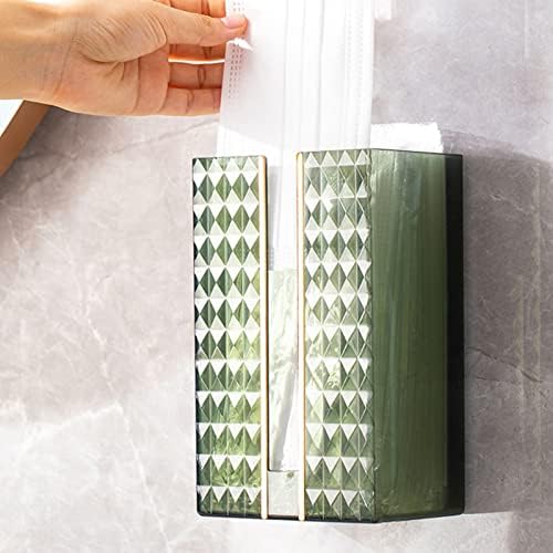 מחזיק תיבת רקמות קיר זרקו: קופסת אחסון נייר טואלט ברורה מתקנת מתלה מתלה מרקמת רקמות לפנים מארז לאמבטיה מטבח