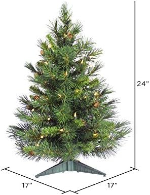 ויקרמן 2 'שייאן אורן עץ חג המולד מלאכותי, אורות דורא -ליט® מיני - עץ חג המולד פו - עיצוב בית מקורה עונתי