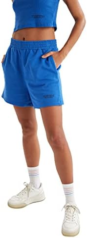 Defacto סרוג סרוג אתלטי ריצה קצרים אימון מכנסי טרקלין יוגה - מכנסיים קצרים מיני עם כותנה אורגנית
