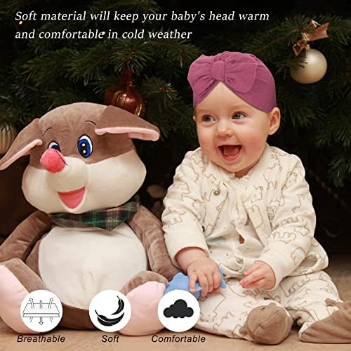 6 מחשבים יילוד תינוקות טורבאן כובעי תינוקות כותנה רכה כותנה עטיפת ראש תינוקת לתינוקת כפה חמודה אביזרי שיער