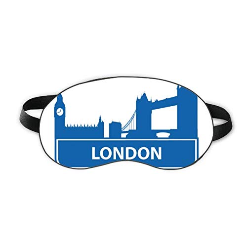לונדון אנגליה דפוס ציון דרך כחול שינה מגן עיניים רך לילה כיסוי גוון כיסוי עיניים