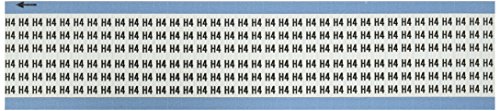 בריידי וו-מ-ה-4-פ. ק. בד ויניל שניתן למקם מחדש, שחור על לבן, אותיות מוצקות ומספרים כרטיס סמן חוט