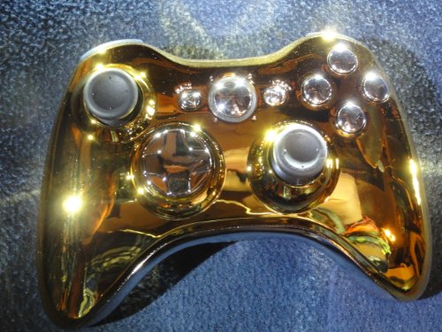 Chrome Gold/Silver Xbox 360 Controller Controler Cod Ghosts, Call of Duty Black Ops 2, MW2, MW3,
