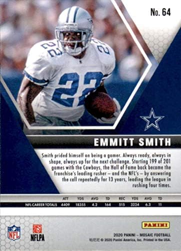 2020 פסיפס פאניני 64 אממיט סמית 'דאלאס קאובויס NFL כרטיס מסחר בכדורגל