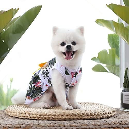 בגדי חיות מחמד לכלבים קטנים שמלת חיות מחמד נוחה אופנה נוחה בנושם בגדים דקים בסגנון הוואי
