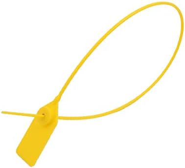 X-DREE 100 PCS 500 ממ אורך ניילון ניילון עצמיות תווית עצמית כבל עניבה צהוב (100 UNIDS 500 ממ דה לונגרד דה