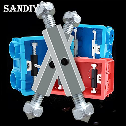 כלי לתיקון מתג - Sandiy 10 חתיכות 118 סוג בורג מתקן קלטות מתכוונן - עם 8 ברגים ארוכים וברגים