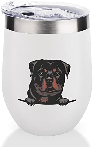מתנה אישית בהתאמה אישית לאוהבי כלבים בעלי מבודדים כוס רוטווילר 12 עוז טיולים ספל ספל כוס משקה למסיבת