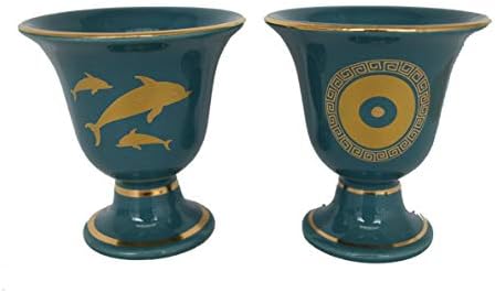 חפצי טלוס Pythagoras גביע הוגן פיתגורני שני כוסות איכותיות מגן עיניים מרושעות - ספינת טרימה