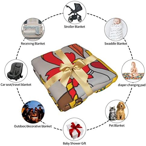 סמל לאומי של שמיכה לתינוקות ברבדוס מקבל שמיכה לעטיפת כיסוי חוט -יילוד של תינוקות