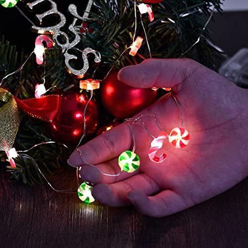 אורות מיתרים לחג המולד, 10ft 30 פיות LED אור עם קישוטים מקורה מרוחק