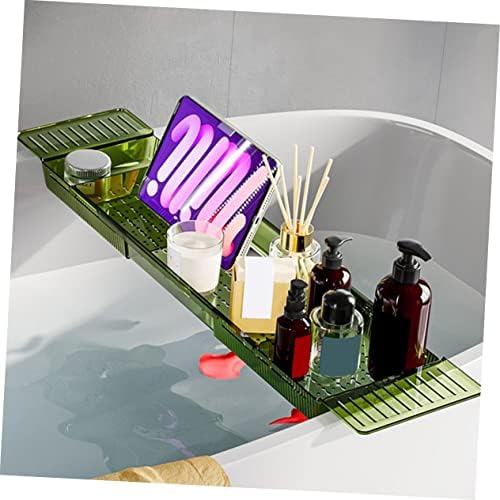קאבילוק אמבטיה מתלה מתכווננת מדפים מחזיק ספרים עמדו אמבט צלול מדף אמבטיה מדף אמבטיה לאמבטיה פמוט.