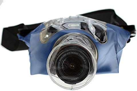 Navitech Blue DSLR SLR עמיד למים מארז דיור מתחת למים/כיסוי שקית יבש תואמת ל- Canon EOS 80D