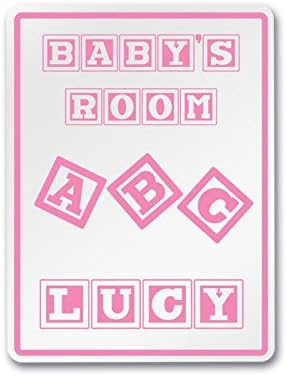 לוסי-שלי תינוק של חדר רעיונות-ילדה משתלת להתאמה אישית דקורטיבי 12 על ידי 9 אלומיניום סימן