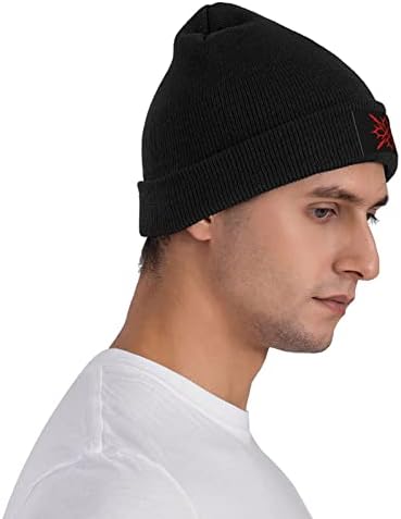 Geamla אנימה אנימה ערפד לוגו לוגו כובע סריג יוניסקס סקי חורף כובעים סרוגים חמים כובע ג'ינס כובע בייסבול