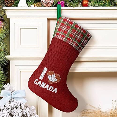 אני אוהב את קנדה, פאייט יום קנדה חג המולד גרבי חג מגרש קיר תלייה קישוטים לקישוטים למסיבת חג עץ חג