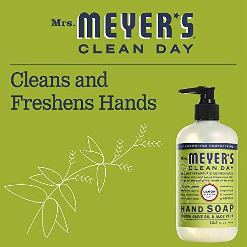 גברת מאיירס סבון ידיים ליום נקי לימון ורבנה 12.5 אונקיות, 2 מארז