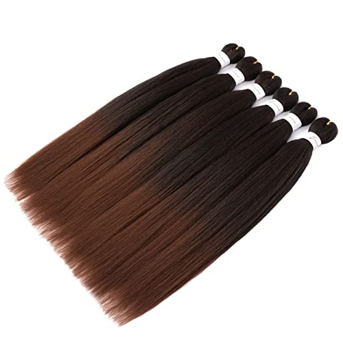 סגול קולעת שיער מראש נמתח 24 אינץ קולעת שיער ארוך קולעת שיער הרחבות 3 חבילות רך יקי קולעת שיער טבעי