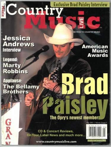 בראד פייזלי חתם על מגזין מלא של מוזיקה קאנטרי במאי 2001 על כיסוי הולוגרמה ד. ד. 63017-ג ' יי. אס. איי מוסמך-מגזיני