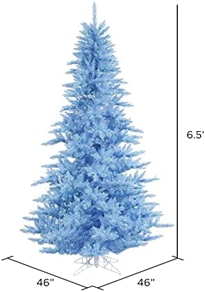 Vickerman 6.5 'Sky Blue Blue Artificial Christman, אורות LED עם דורה -מוארים - עץ חג המולד כחול
