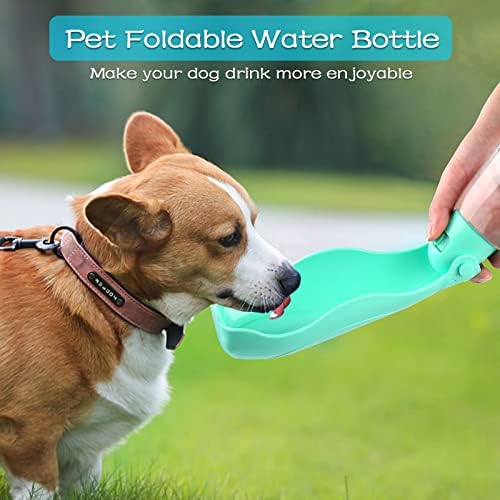 בקבוק מים לכלבים נייד לחיות מחמד בקבוק מים להליכה, מתקן מים לכלבים מתקפל דליפת הוכחה בקבוק מים לכלבים לכלבים קטנים