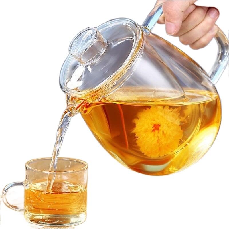 קומקום זכוכית של כלי תה ביתיים לכיריים עמיד בחום עמיד בטמפרטורה גבוהה פיצוץ הוכחת תה תה פרחים תה.