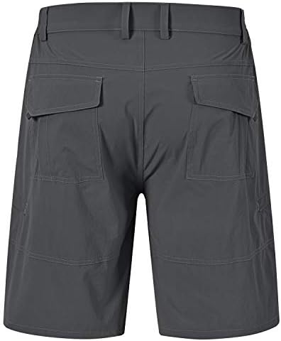 מכנסי מטען יבש מהיר של Rdruko, טיולים קלים לטיולי דיג חיצוניים מכנסיים קצרים בקיץ עם 6 כיסים