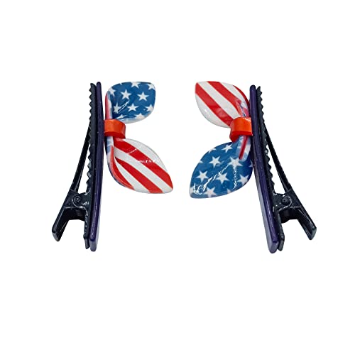 2 יחידות HIAR קשרי נשים ונערות אמריקאיות דגל אמריקה אוזניים שיער קשורות שיער אופנתיות ואביזרי שיער