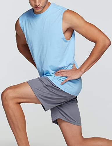 TSLA 1 או 3 חבילות גופייה ללא שרוולים לגברים, חולצות שרירים אתלטיות ביצועים, גופיות כושר לאימון יבש בכושר