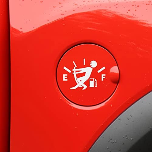 מכונית דלק אוניברסלית של מכונית אוניברסלית מדבקת כובע דלק מגניב מדבקת מדבקות ויניל לבנה C001