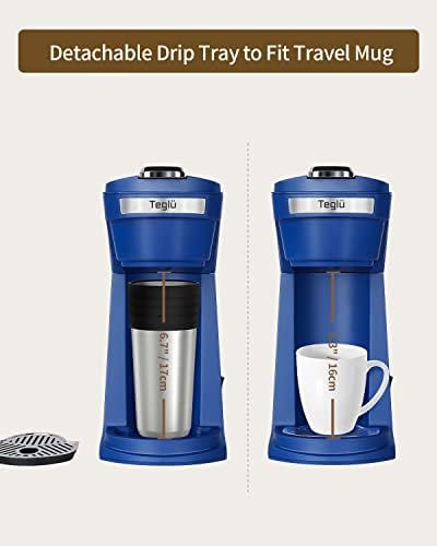 מכונת קפה להגשה יחידה של טגלו לכוס קפה וקפה טחון 2 ב-1, מכונת קפה כוס קפה בגודל 6-14 גרם, מיני